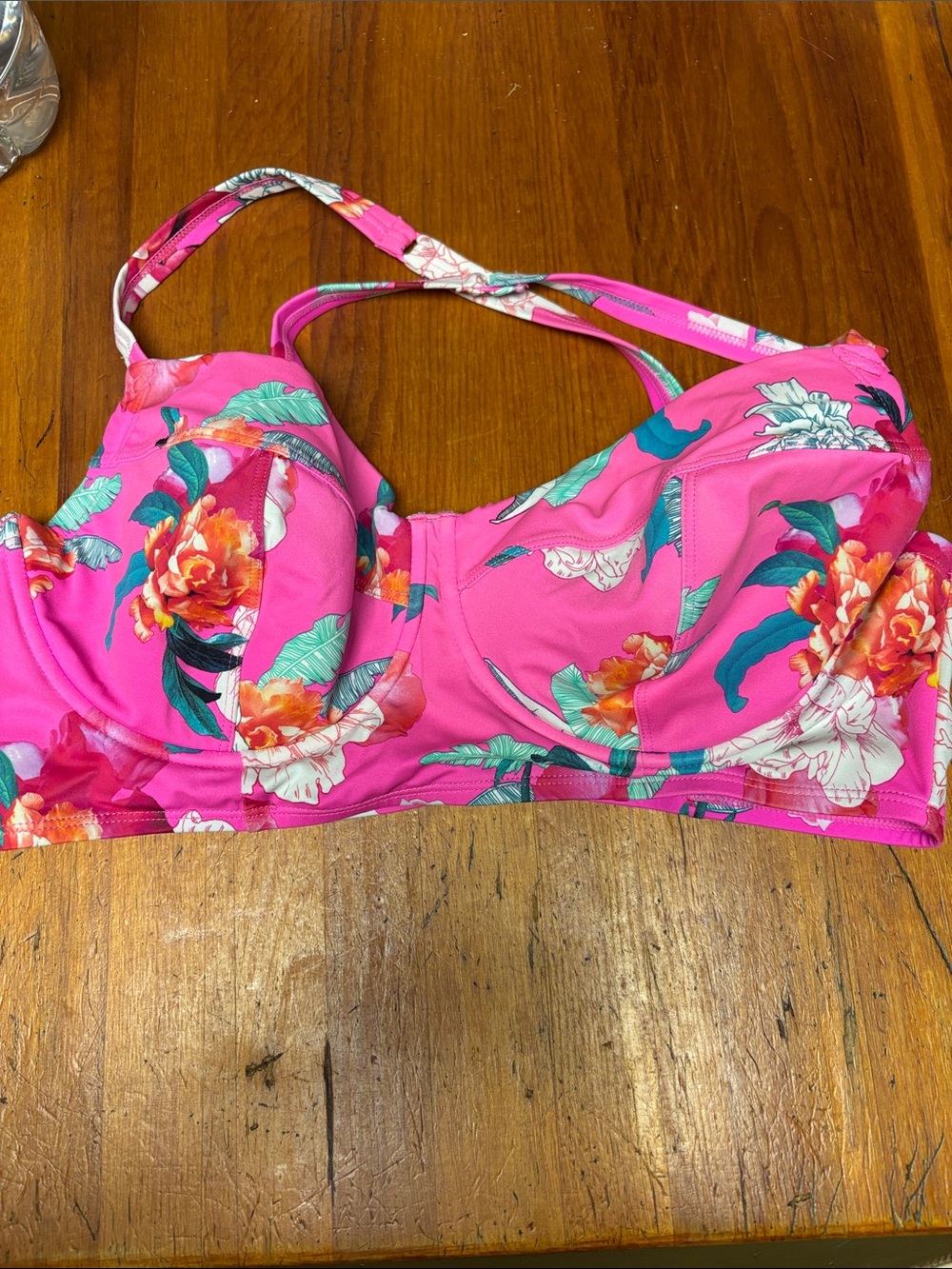 torrid Pink Floral Bikini Top